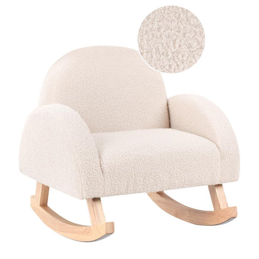  HUG - Schommelstoel Voor Kinderen - Lichtbeige - Bouclé