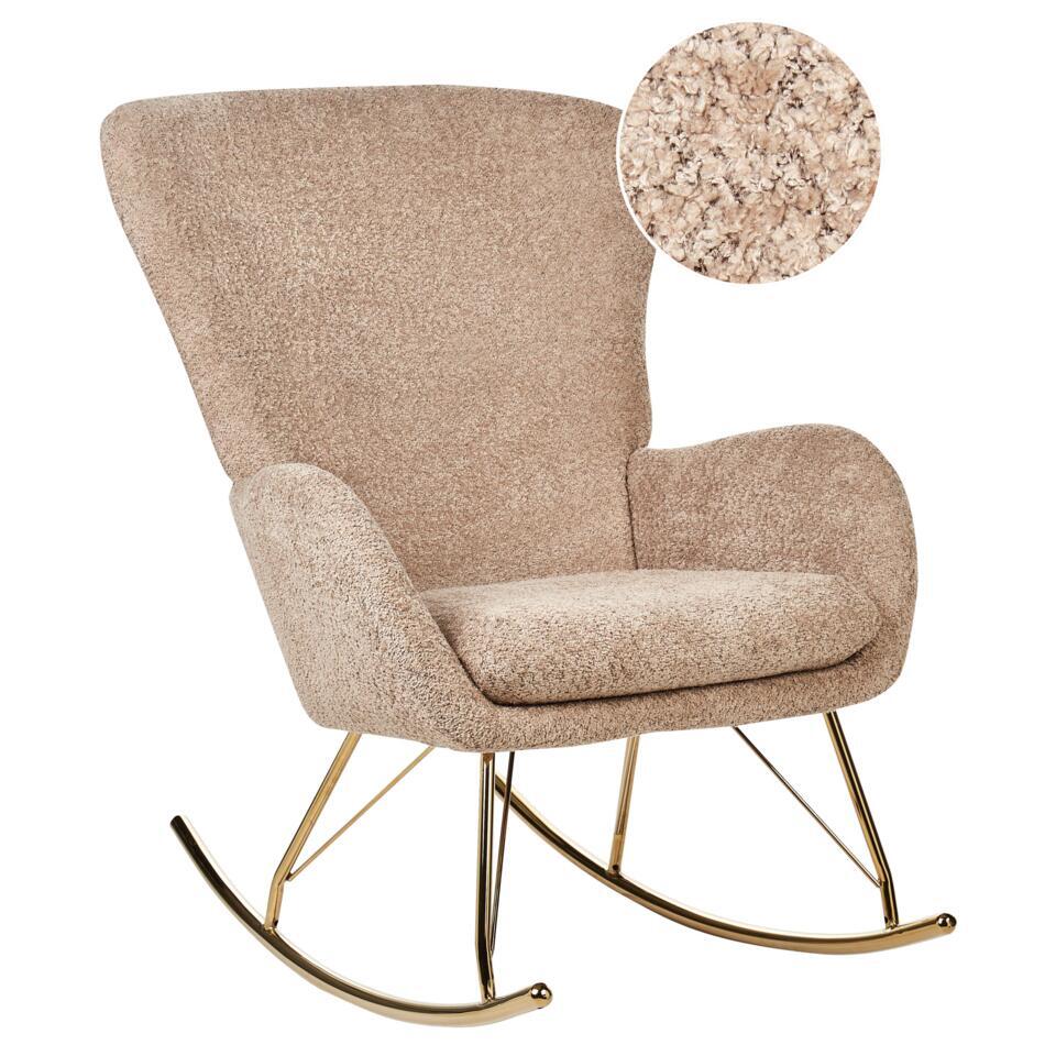  ANASET - Schommelstoel - Beige - Bouclé