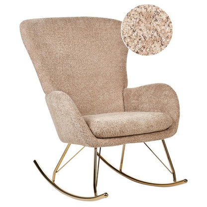  ANASET - Schommelstoel - Beige - Bouclé