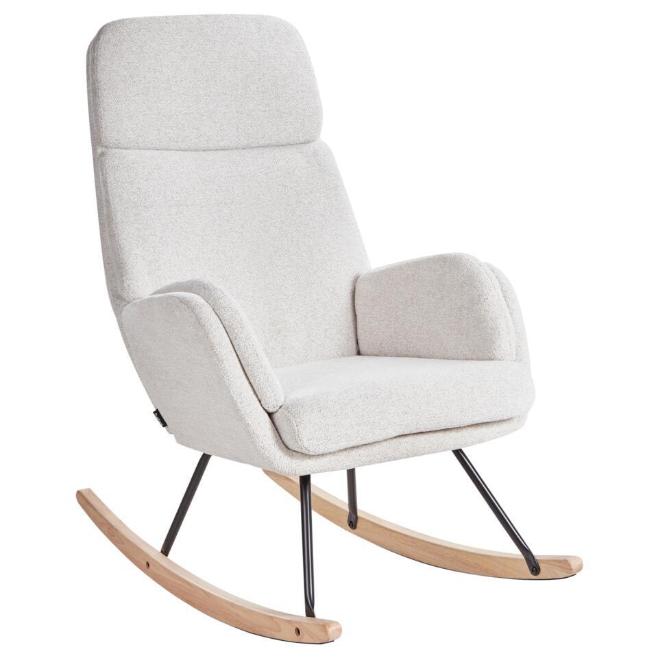  KVELIA - Schommelstoel - Wit - Polyester