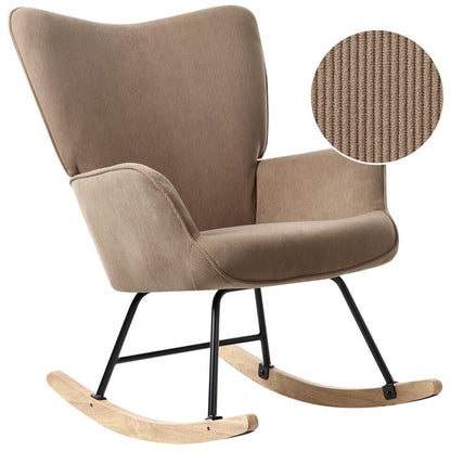  ARSET - Schommelstoel - Taupe - Bouclé