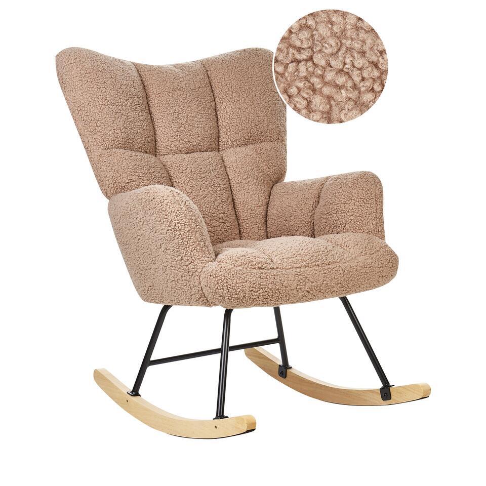  OULU - Schommelstoel - Zandbeige - Bouclé