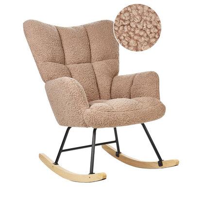  OULU - Schommelstoel - Zandbeige - Bouclé