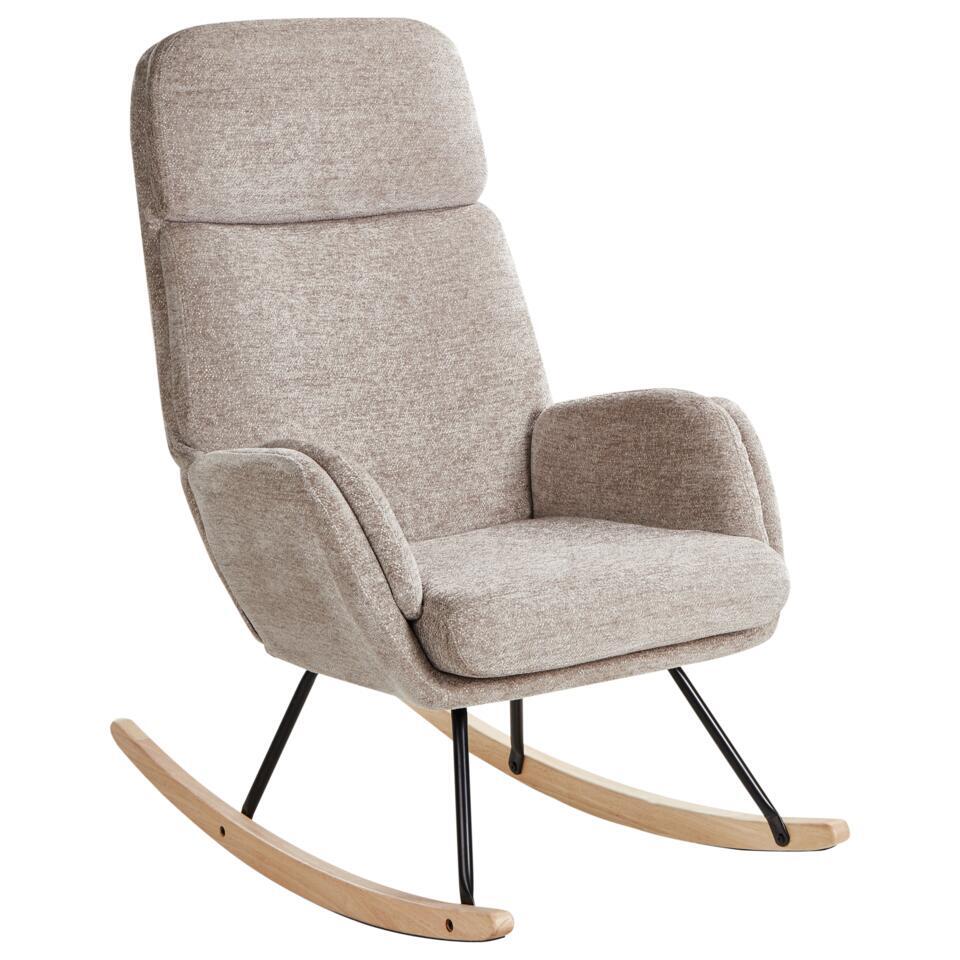  KVELIA - Schommelstoel - Taupe - Polyester