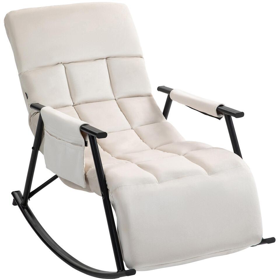  CLP Schommelstoel Cathy Fluweel - Creme