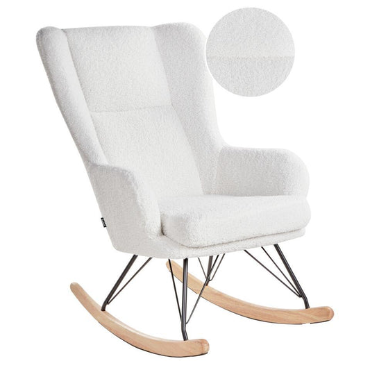  LUOMA - Schommelstoel - Off-white - Bouclé
