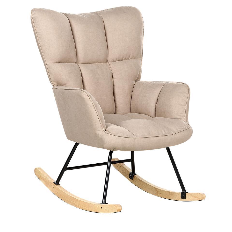  OULU - Schommelstoel - Beige - Polyester