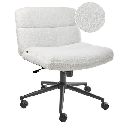  CATLIN - Bureaustoel - Wit - Bouclé