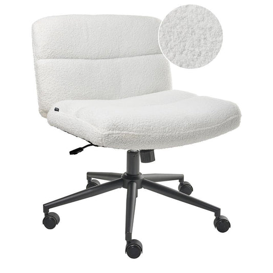  CATLIN - Bureaustoel - Wit - Bouclé