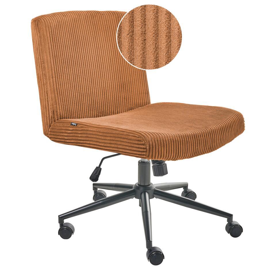  GEDDES - Bureaustoel - Goudbruin - Corduroy