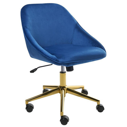  BARDSDALE - Bureaustoel - Marineblauw - Fluweel