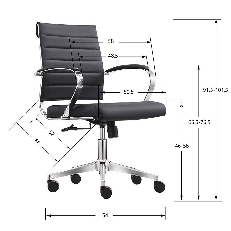  Bureaustoel Cádiz Rood