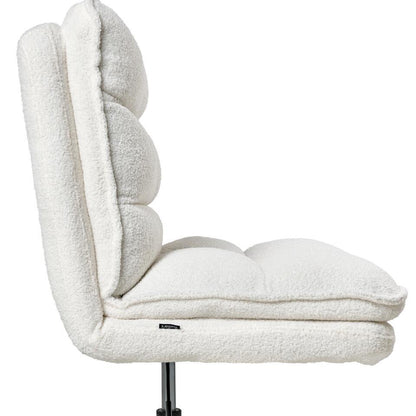  ADDISON - Bureaustoel - Wit - Bouclé