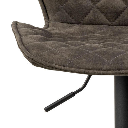  Barkruk Grijs Stof - 45,5x51x116cm - Henriëtte - Set Van 2