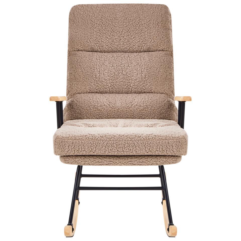  ESKELIN - Schommelstoel - Beige - Bouclé