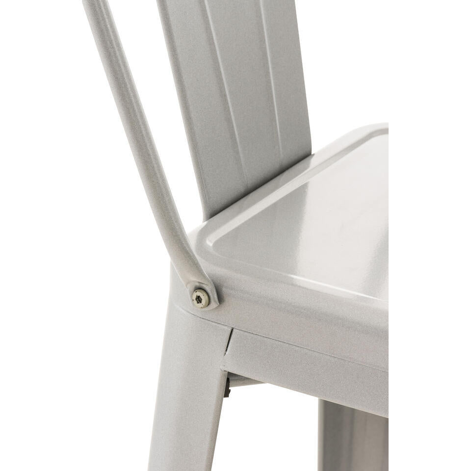  CLP Barkruk Mason Natura Frame - Metaal - Zilver