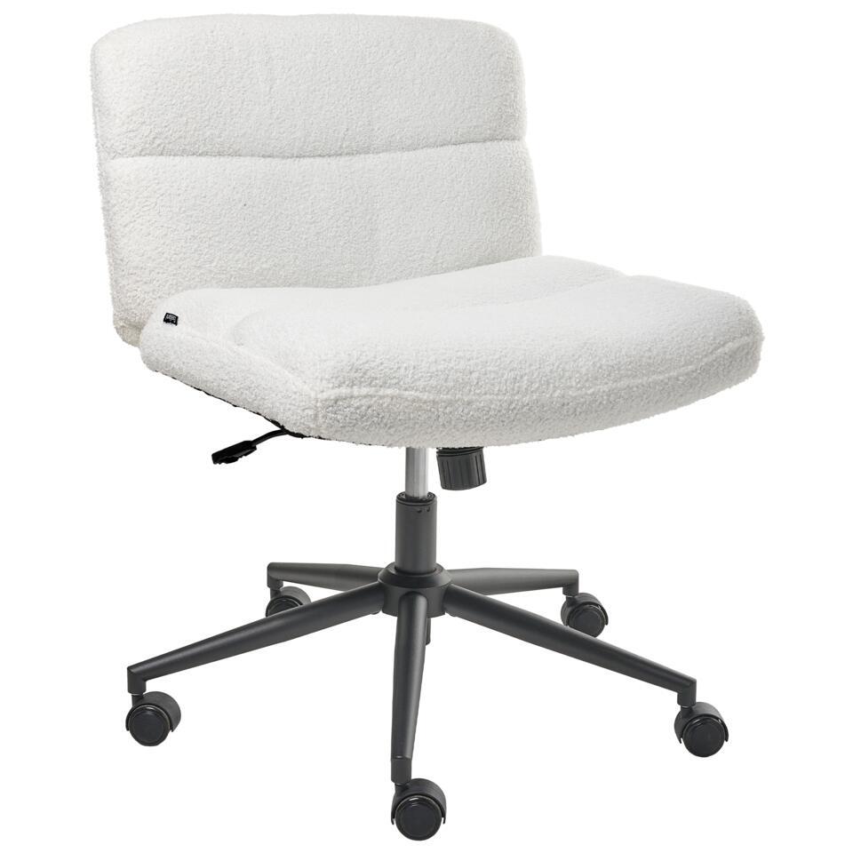  CATLIN - Bureaustoel - Wit - Bouclé