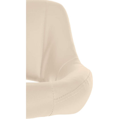  CLP Barkruk Milet Zwart Frame - Kunstleer - Creme