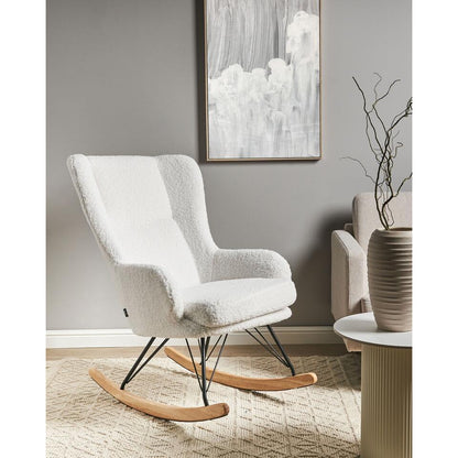  LUOMA - Schommelstoel - Off-white - Bouclé