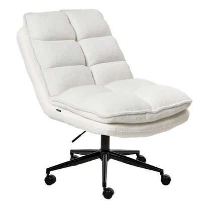  ADDISON - Bureaustoel - Wit - Bouclé