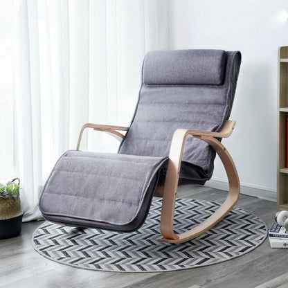  Parya Home Fauteuil Schommelstoel Grijs