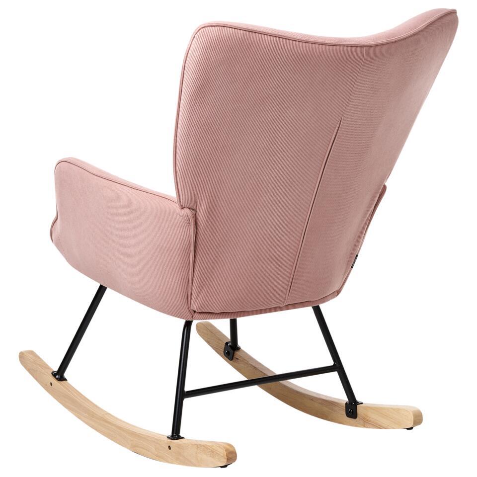  ARSET - Schommelstoel - Roze - Bouclé