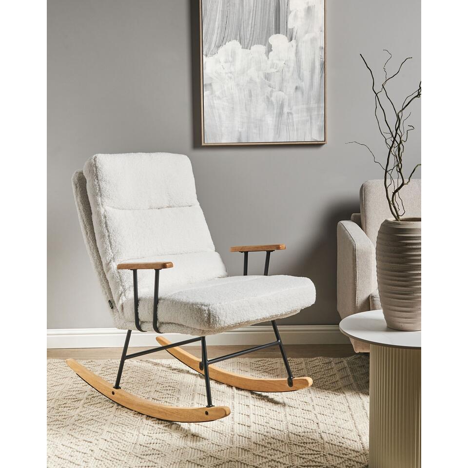  ESKELIN - Schommelstoel - Off-white - Bouclé