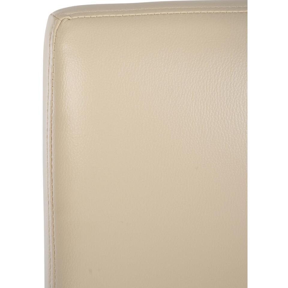  CLP Set Van 2 Barkruk Freeport Zwart Frame - Kunstleer - Creme