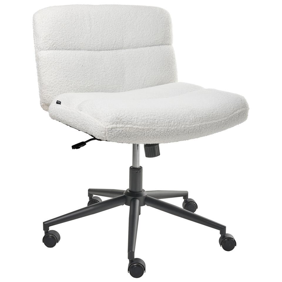  CATLIN - Bureaustoel - Wit - Bouclé