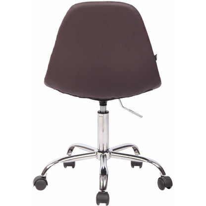  CLP Bureaustoel Reims Chroom Frame - Kunstleer - Bruin
