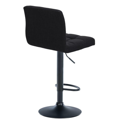 CLP Barkruk Calma Zwart Frame - Stof - Zwart