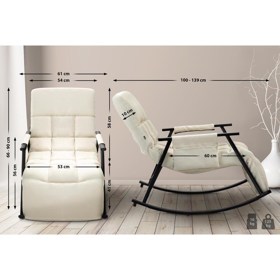  CLP Schommelstoel Cathy Stof - Creme
