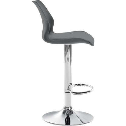  CLP Set Van 2 Barkruk Gilbert Chroom Frame - Kunststof - Grijs