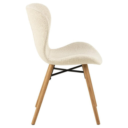  Eetkamerstoel Stof Créme - Zithoogte 46,5cm - Zaria - Set Van 2