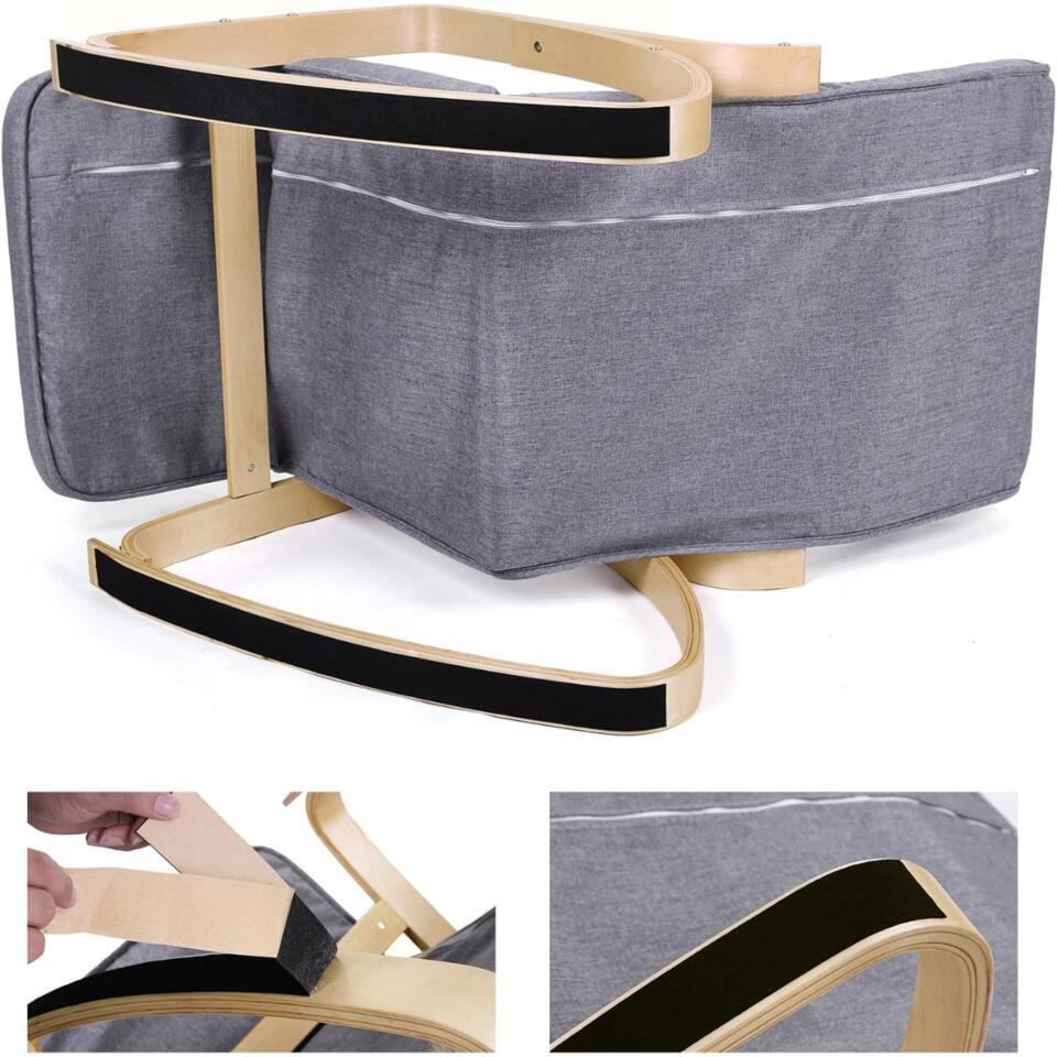  Parya Home Fauteuil Schommelstoel Grijs