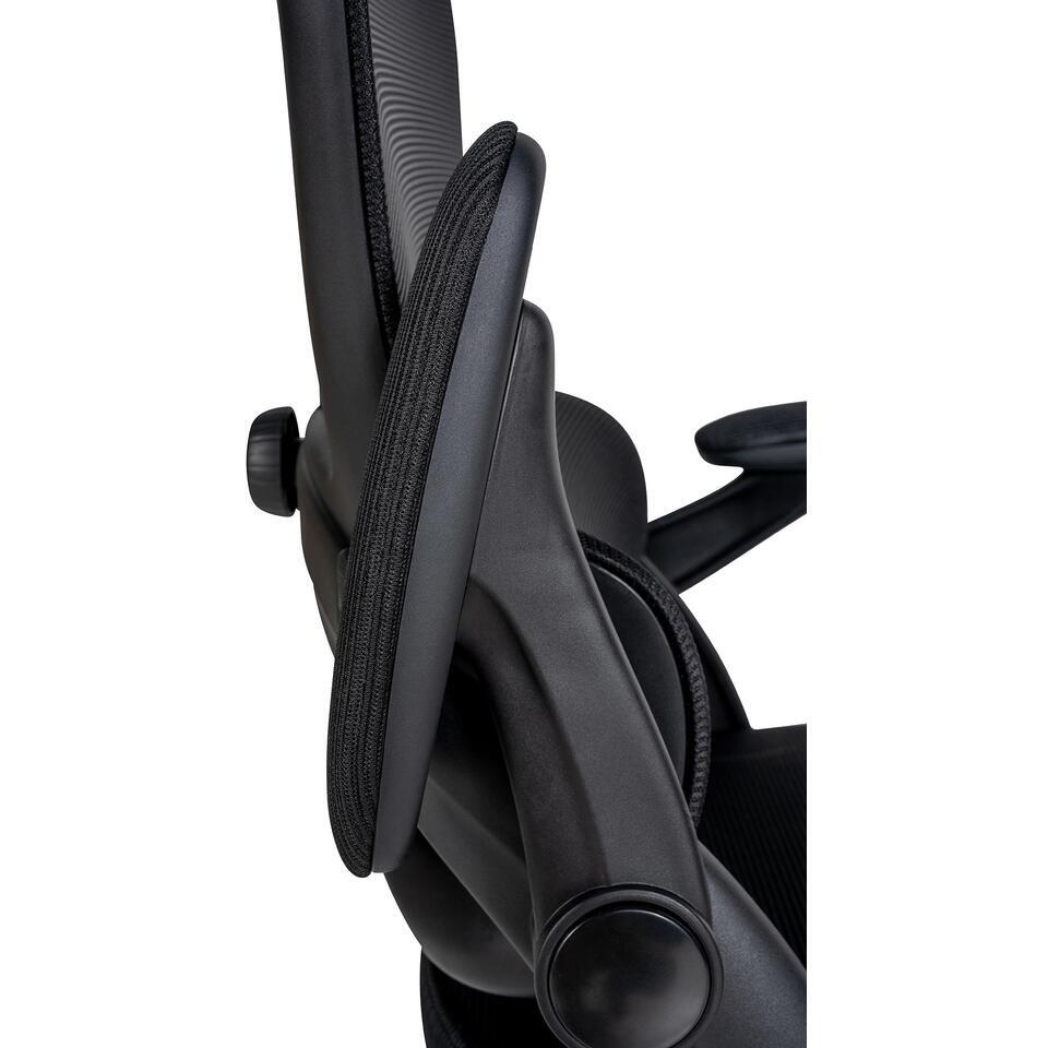  CLP Bureaustoel Garston Zwart Frame - Microfiber - Zwart
