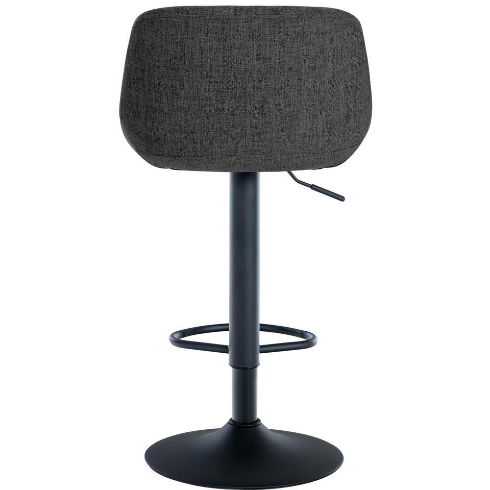  CLP Barkruk Loft Zwart Frame - Stof - Zwart