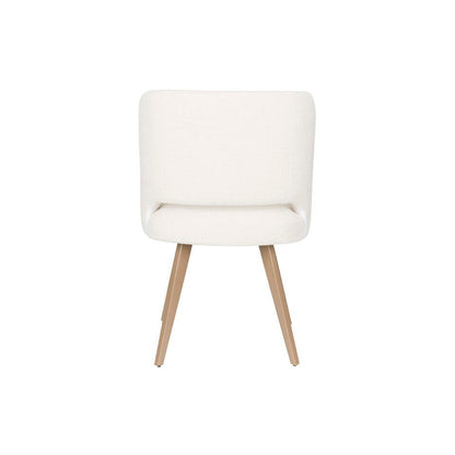  Eetkamerstoel Wit Stof - Zithoogte 48cm - 59,5x53x83,5cm - Yves - Set Van 2