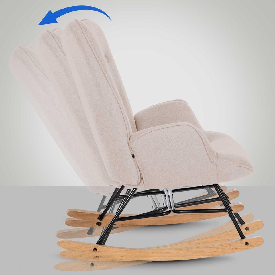  CLP Schommelstoel Sanka Stof - Creme