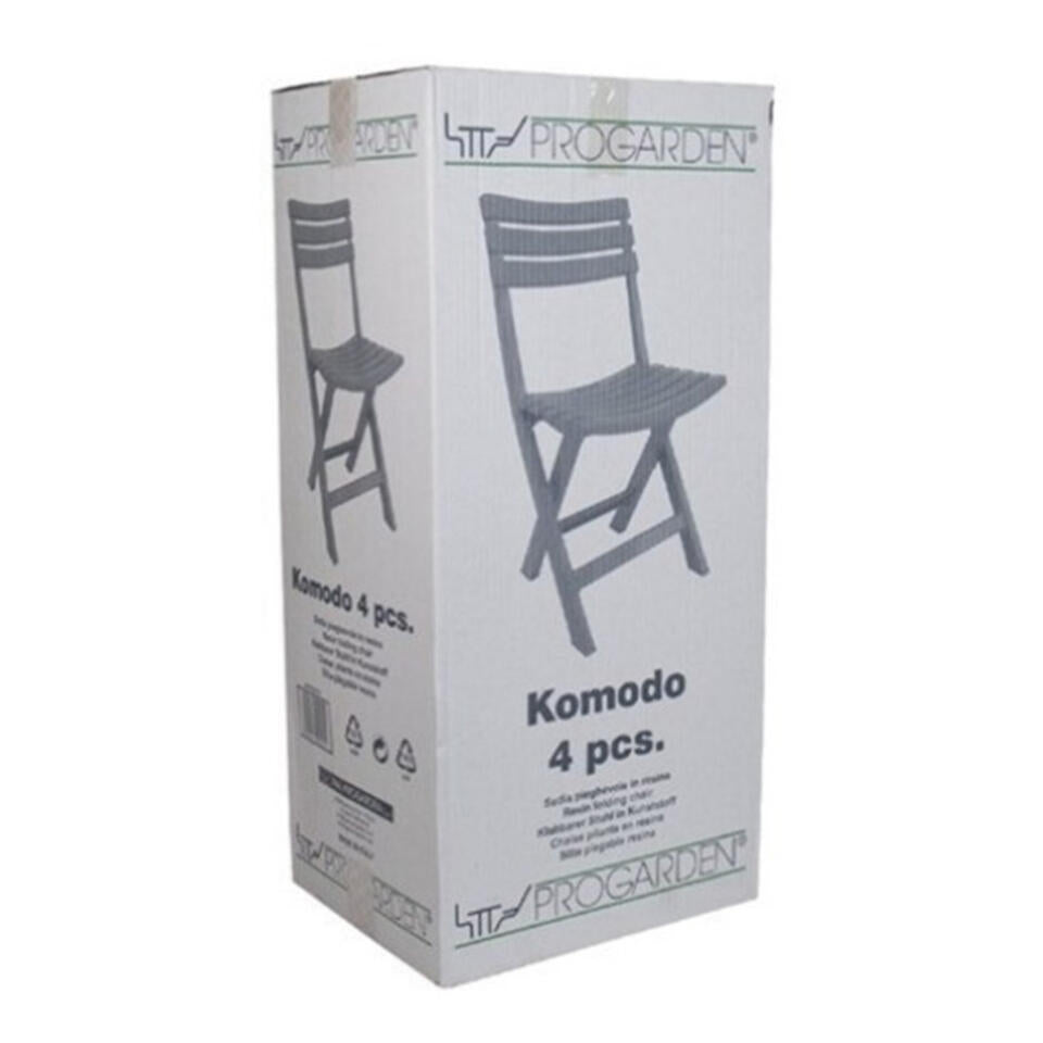 Pro Garden Progarden Klapstoel Voor Buiten/binnen - Antraciet - 41 X 78 Cm