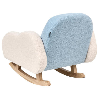  SKARE - Schommelstoel Voor Kinderen - Lichtblauw - Bouclé