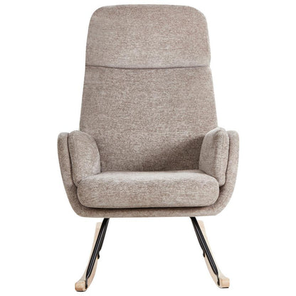 KVELIA - Schommelstoel - Taupe - Polyester