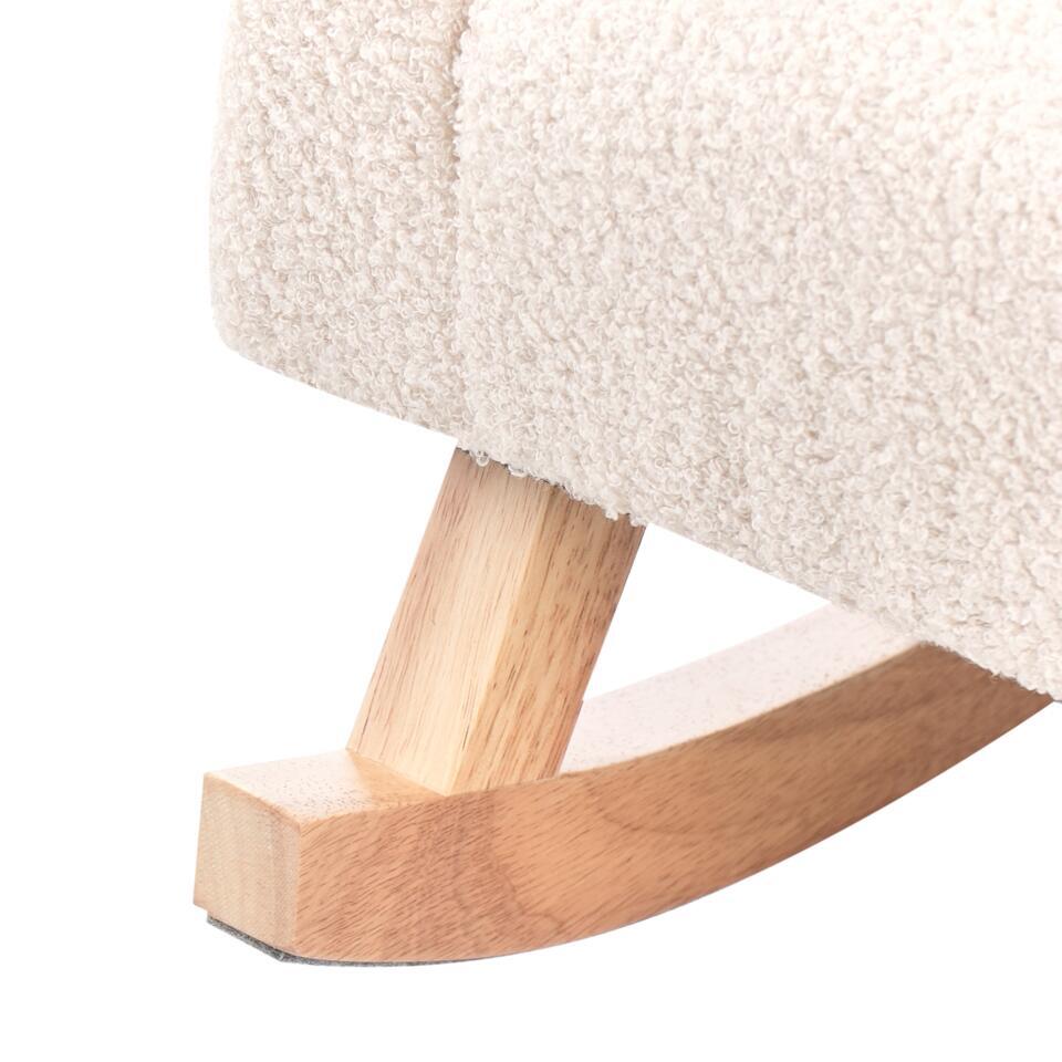  HUG - Schommelstoel Voor Kinderen - Lichtbeige - Bouclé