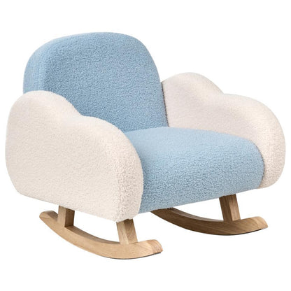 SKARE - Schommelstoel Voor Kinderen - Lichtblauw - Bouclé