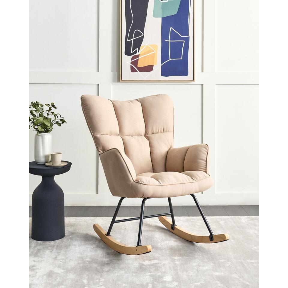  OULU - Schommelstoel - Beige - Polyester