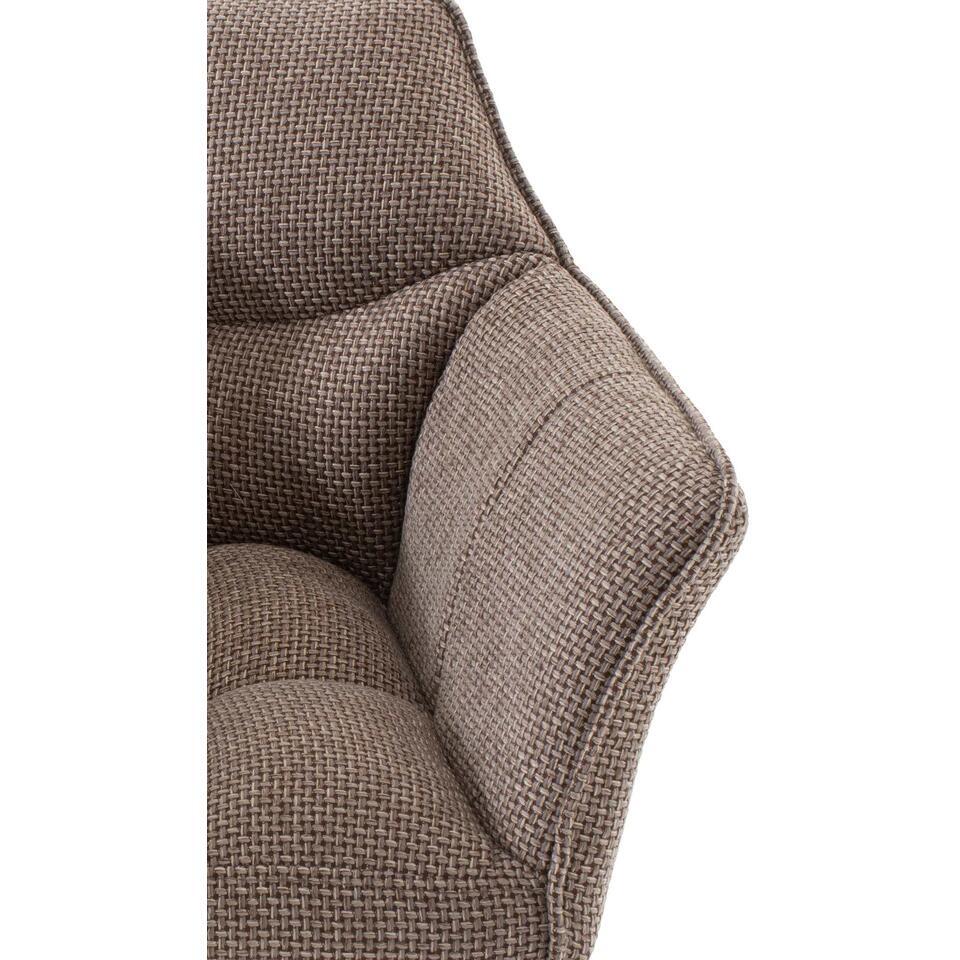  CLP Lounger Damaso Zwart Frame - Stof - Terrabruin