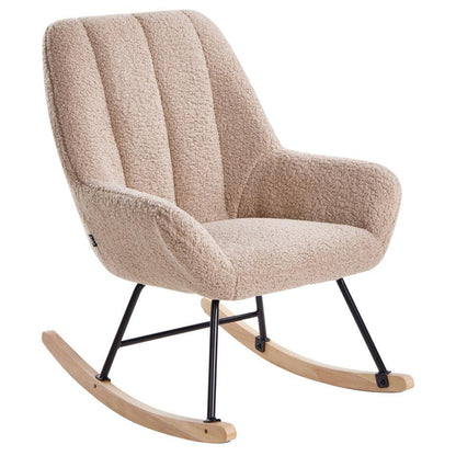  KINNO - Schommelstoel - Beige - Bouclé