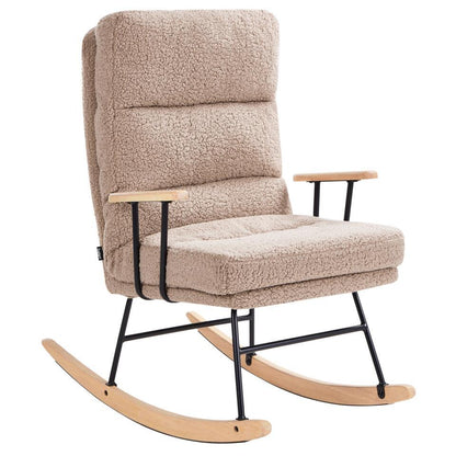  ESKELIN - Schommelstoel - Beige - Bouclé