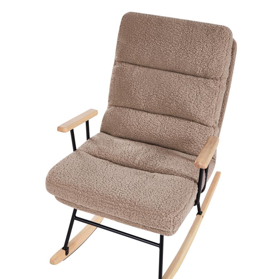  ESKELIN - Schommelstoel - Beige - Bouclé