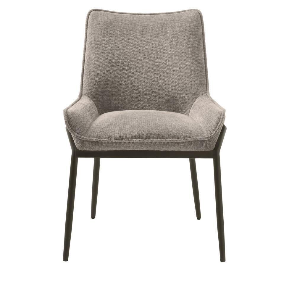  Eetkamerstoel Zandkleur Stof - 59x58x84cm - Calgary - Set Van 2
